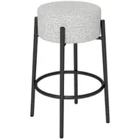 Costway Barhocker, Sitzhöhe 68 cm, gepolsterter Thekenhocker, Hocker mit Fußstütze