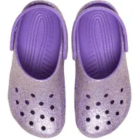 Crocs Classic Fantasy Glitter Pantoffeln, Lila, 32-33
