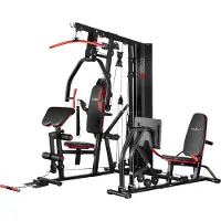 HMS Tytan 17 | Multifunktionaler Kraftstation-Atlas mit 80 kg Gewichtsstapel, Kabelzug & Beinpresse | Home Gym
