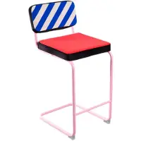 Seletti Superstool Barhocker mit blauen Streifen
