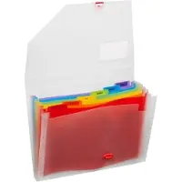 Snopake A4-Ordner „Rainbow“ mit 6 Trennblättern –