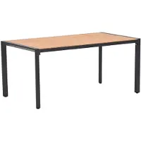 Garden Impressions Felini Tisch - 160x84 cm - carbon black - light teaklook