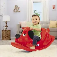 Little Tikes Schaukelpferd , Aktives Spielen für Kleinkinder , Einface Griffe mit Grip und Stabiler Sattel für Sicherheit , Robuste Konstruktion , Hund, Rot