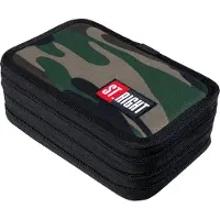 Sonstiges Etui Federmappe Mäppchen Kinder Jungen Camouflage ST.RIGHT Federtasche 3-Fächer