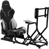 Huzaro Speed 6.0 | Racing Simulator Cockpit GT F1 Rennsimulator | Lenkrad Ständer | Foldable | Werstellbare Rückenlehne | Schwarz-Rot Gaming Sitz