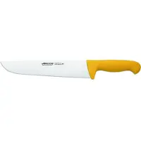 Arcos Fleischermesser Farbe - Prof 291800 Edelstahl Nitrum und mango ergonomische gelbe Polypropylenklinge und 25 cm Klinge, Vitrine