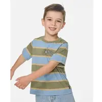 Rip Curl RipCurl Ride The Wave Stripe Tee - BOY faded denim (4737) 45750