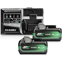 HiKOKI HITACHI Multi Booster Pack A Multi Volt 2x Akku BSL36A18X 36V/2,5Ah + Ladegerät UC18YSL3
