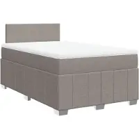 Syfax Boxspringbett mit Matratze Taupe 120x200 cm Stoff