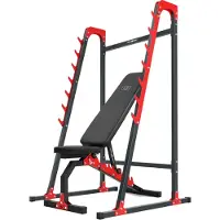 Marbo-sport Marbo Sport Set MH8 | beidseitig verstellbare Hantelbank + Langhantelständer