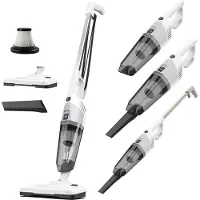 Grafner 2in1 Turbo Stielsauger, Zyklon Technologie, HEPA-Filter, beutellos, ECO-Motor mit 600 Watt und extremer Saugkraft von 18 kPa, 10 Meter Kabel, Staubsauger Handstaubsauger Bodenstaubsauger