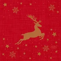 Duni GmbH Servietten 24x24 cm, 3-lagig, Shimmer Trees | Packung (250 Stück)