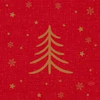 Duni GmbH Servietten 33x33 cm 3-lagig Shimmer Trees | Packung (250 Stück)