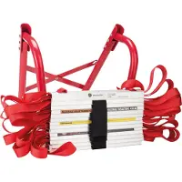 Smartwares 10.015.18 Fluchtleiter BBVL, Tragbare Feuerleiter, 450 kg, Rot, 4,5 m
