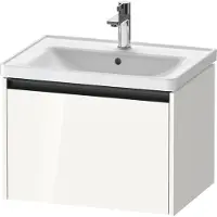 Duravit Ketho.2 Waschtischunterbau wandhängend, 1 Auszug, 634x440x455mm, für D-Neo 236760, K25082022220000, Farbe: Weiß Hochglanz Dekor