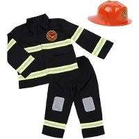 Den Goda Fen Kostüm Feuerwehr-Set 110-116 cm, Dunkelblau
