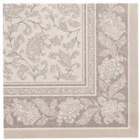 Papstar Servietten "ROYAL Collection" 1/4-Falz 40 cm x 40 cm mocca "Arabesque" 250 Stück