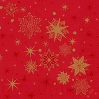 Duni GmbH Duni Servietten 1/4-Falz, 40x40 cm rot, "Stargazing" | Packung (250 Stück)