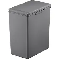 EKO Abfalleimer Morandi Touch, platzsparend, Touch Bar, Kunststoff, B 206 x T 325 x H 400 mm, 20 Liter, grau