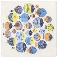 Papstar 20 Servietten, 33 cm x 33 cm 3-lagig 1/4-Falz Design Set 3