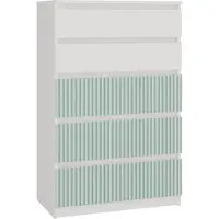 Topeshop M5 FR MINT KPL, Mintfarbe, Weiß, 5 Schublade(n), Partikelbord, 700 mm, 400 mm, 1095 mm