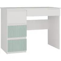 Topeshop MIJAS L FR MINT KPL, Gerade, Rechteckige Form, Partikelbord, Partikelbord, Grün, Weiß