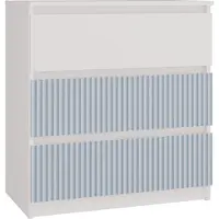 Top E Shop Topeshop M3 FR BLUE, Blau, Weiß, 3 Schublade(n), Partikelbord, 700 mm, 400 mm, 750 mm