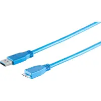 Kabelbude.eu Micro-USB Kabel USB-A-St./USB-B-St. 3.0 blau 3m