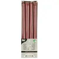 Papstar 8 Leuchterkerzen Ø 2,2 cm · 25 cm aus 100 % Stearin rost
