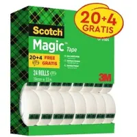 3M Scotch MagicTM Unsichtbares Klebeband, Vorteilspack, 19 mm x 33 m | Packung (24 Rollen)