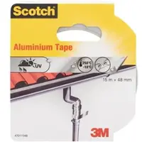 3M Scotch Aluminium-Klebeband 47011548, 48 mm x 15 m, Silber, 1 Rolle Aluminium-Klebeband | Packung (1 Rolle)