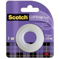 3M Scotch Geschenk-Satinklebeband, Nachfüllpackung, 1 Rolle, 19 mm x 25 m | Packung (1 Rolle)