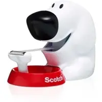 3M ScotchTM Tischabroller im Hunde Design C31 + Scotch MagicTM unsichtbares Klebeband, 19 mm x 8,89 m, 1 Rolle/Packung | Packung (1 Stück)