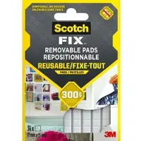 3M Scotch-FIXTM Ablösbare Klebepads 301008C36-P, 11 mm x 15 mm, 36 Stück/Packung | Packung (1 Stück)