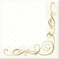 Papstar 50 Servietten "ROYAL Collection" 1/4-Falz 40 x 40 cm gold