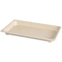 Duni GmbH Sushi & Deli Tray Large - coated Braun Bagasse PLA-coated 237x145x22 | Packung (110 Stück)