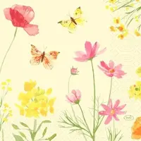 Duni Servietten 33x33 cm, Poppy Field Design | Packung (50 Stück)