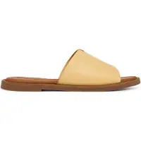 Tamaris Damen Pantolette aus Leder mit breitem Riemen TOUCHit Fußbett 1-27135-42, Größe:38 EU, Farbe:Gelb