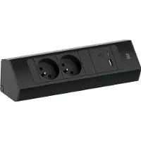 Bachmann CASIA 2 2x FR Steckdose UTE 1x USB-Charger A/C (932.103) schwarz, kurz