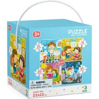Dodo Puzzle Mein Tag 4in1 ( 12, 16, 20, 24 Stü ck)