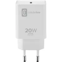 Cellularline USB-C Charger 20W - iPhone 8 or later, Drinnen, AC, 12 V, Weiß