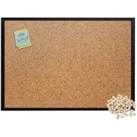Tulup Pinnwand 120x90 cm Schwarzer Rahmen Korktafel mit Rahmen Gratis Anstecknadeln im Set Enthalten