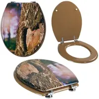 Grafner WC Sitz aus MDF stabile Qualität Tree
