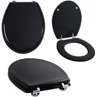 Grafner WC Sitz aus MDF stabile Qualität Pure Black