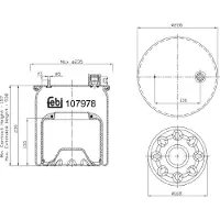FEBI BILSTEIN Federbalg, Luftfederung 107978
