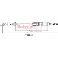 METZGER 11.3925 Kupplungsseil Seilzug passend für PEUGEOT EXPERT Kasten (222) 1003/643mm