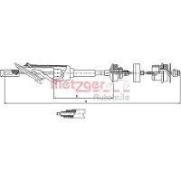 METZGER 11.2254 Kupplungsseil Seilzug passend für PEUGEOT 106 II Schrägheck (1A, 1C) 673/422mm