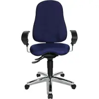 Topstar Drehstuhl Sitness 10 - blau Universalrollen.