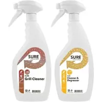 Diversey Triggersprayflasche, Flasche mit SURE Cleaner & Degreaser + SURE Grill Cleaner Label | Flasche (1 Stück)