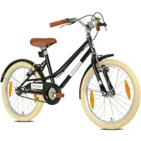 Prometheus BIKES Kinderfahrrad 20 Zoll ab 6 und 7 Jahre Retro Look mit Felgenbremse & Ständer Schwarz